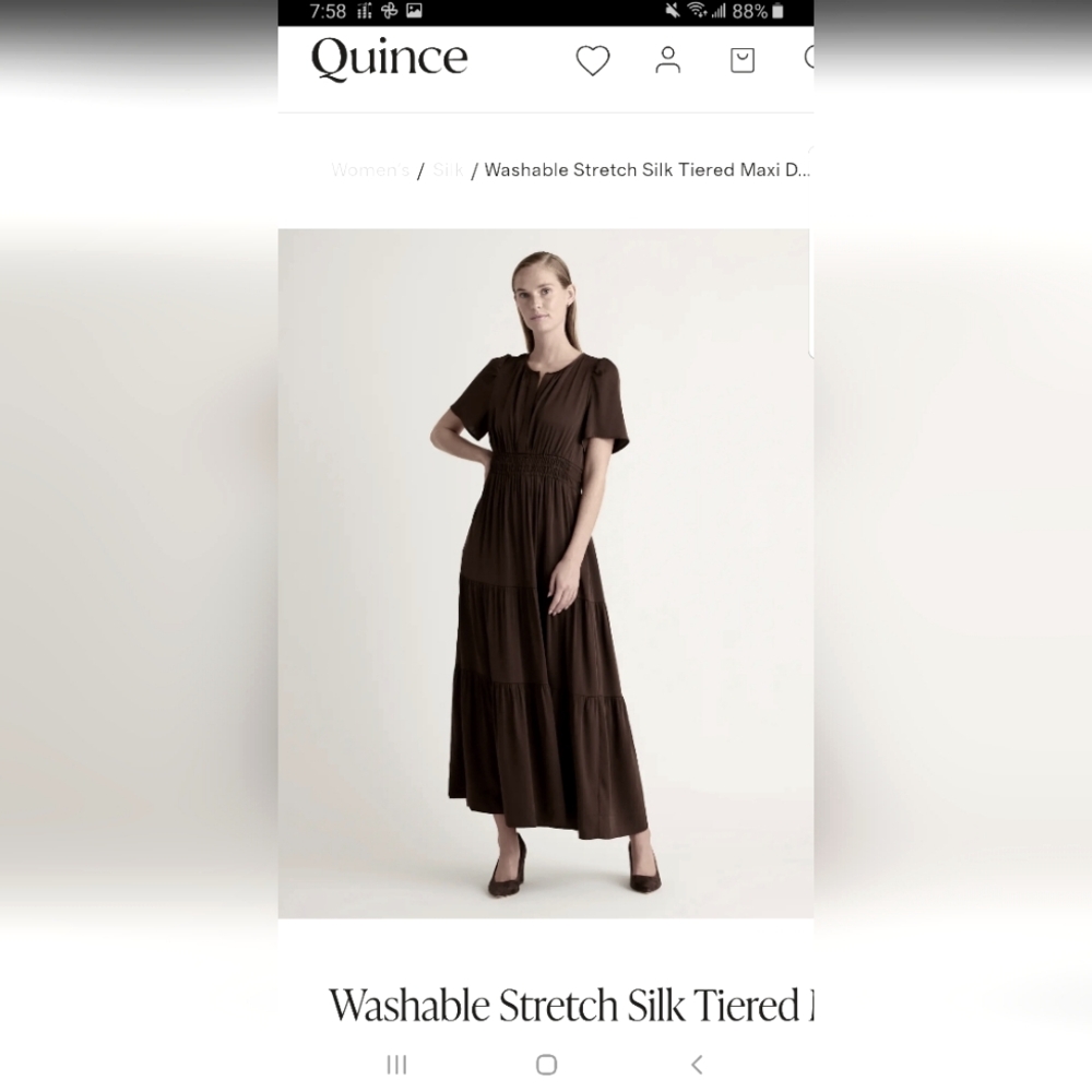 Quince Silk Tiered Dress